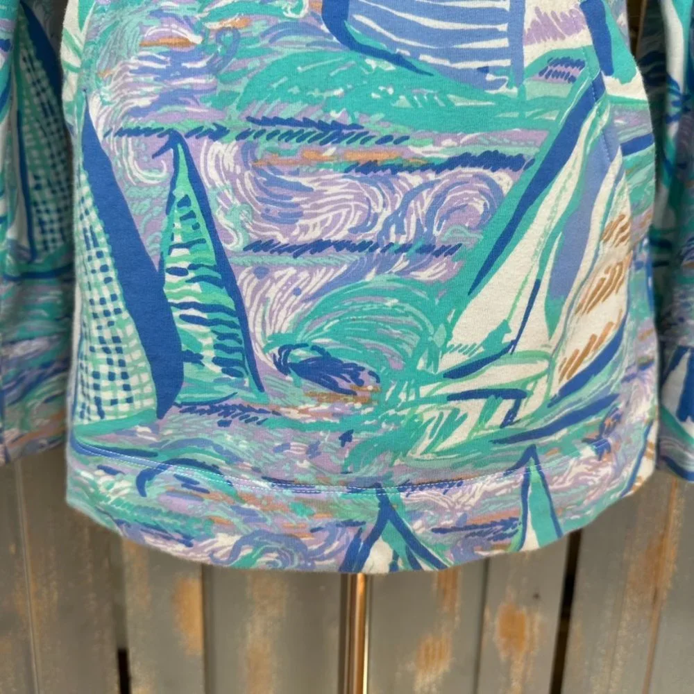 Lilly Pulitzer UPF 50+ Skipper Popover Aboat Time Sz XS - Picture 6 of 16
